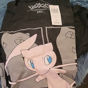 Pokemon Charcoal T-Shirt with Mew Design